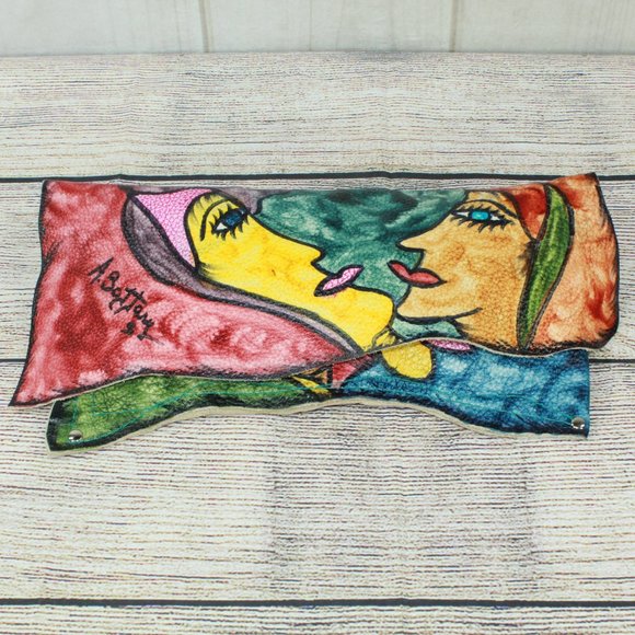 Adriana Bottary Multicolored Hand Painted Clutch Bag - Picture 2 of 11